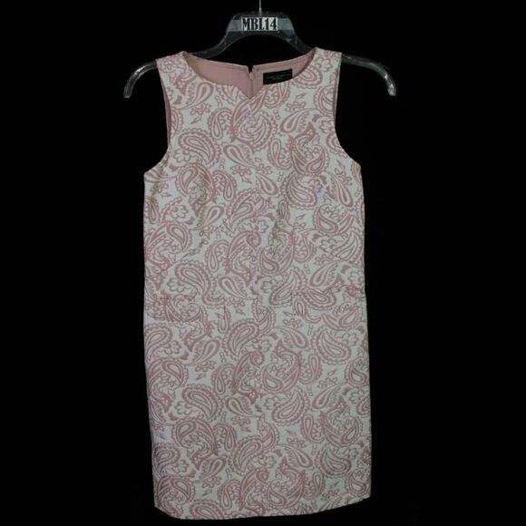 Victoria Beckham For Target Womens Pink Sleeveless Paisley Sheath Dress XS. - Picture 1 of 7